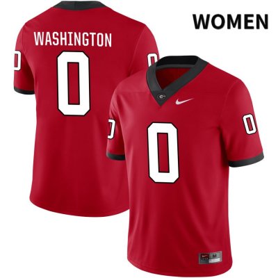 Women's Georgia Bulldogs NCAA #0 Darnell Washington Nike Stitched Red NIL 2022 Authentic College Football Jersey ANZ4754AZ